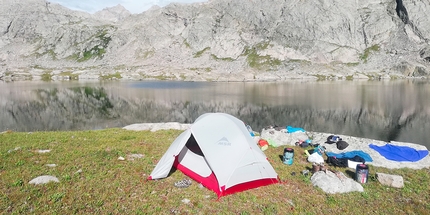 Wyoming, Backcountry, Wind River Range, trekking, USA, Diego Salvi - Backpacking Wyoming: accampamento a Elbow lake