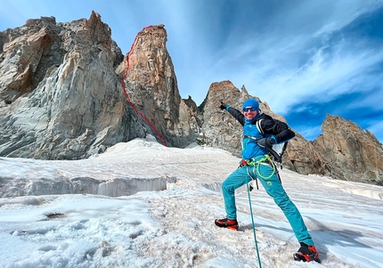 Filip Babicz, Grand Capucin, Monte Bianco, Via degli Svizzeri, O Sole Mio - Filip Babicz climbing Grand Capucin in the Mont Blanc massif in just 49 minutes on 23/09/2022