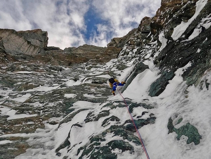 New mixed climb on Central Breithorn by François Cazzanelli, Jerome Perruquet, Stefano Stradelli