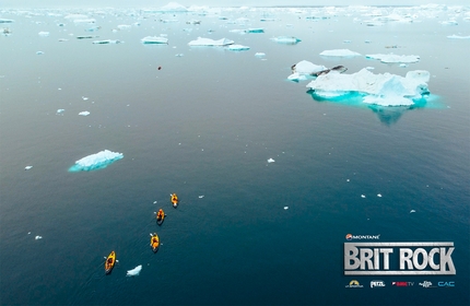 Brit Rock Film Tour 2022 - Jacob Cook, Bronwyn Hodgins, Angela Vanwiemeersch, Kelsey Watts, Zach Goldberg-Poch e Jaron Pham in arrampicata in Groenlandia, Sea to Summit, Brit Rock Film Tour 2022