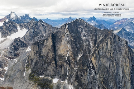 Vampire Spires, Canada, Sebastian Pelletti, Michael Pedreros, Hernan Rodriguez Salas, Pato Diaz - Viaje Boreal, Mount Dracula East Face, Vampire Spires, Canada (Sebastian Pelletti, Michael Pedreros, Hernan Rodriguez Salas, Pato Diaz 08/2022)