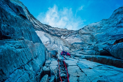 Silvo Karo, Bhagirathi III, India - Silvo Karo and Janez Jeglič climbing Bhagirathi III, 1990