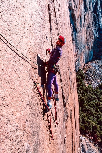 Silvo Karo - Silvo Karo climbing Wyoming Sheep Ranch on El Capitan, Yosemite, USA, in 1993