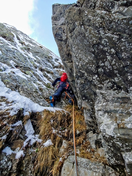 Pizzo Trona, Val Gerola, Cristian Candiotto, Simone Limonta - L'apertura di Dreamer al Pizzo Trona in Valle di Trona (Val Gerola, Orobie Valtellinesi), da parte di Cristian Candiotto e Simone Limonta il 17/11/2022