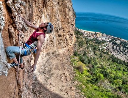 Mini Sicily expedition - Monte Pellegrino - Luca Giupponi su Pompa funebre - Monte Pellegrino - Parete dei Rotoli, Sicilia