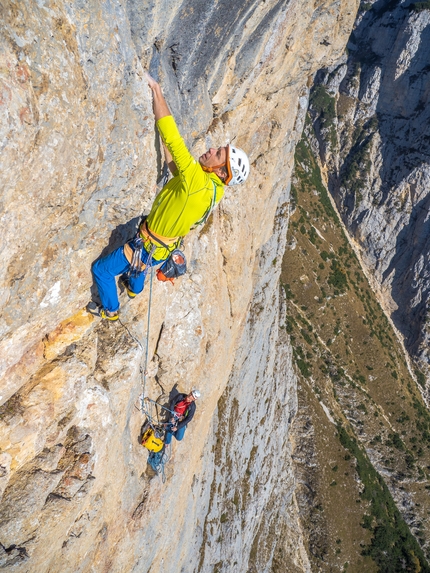 Il Re del Brenta, Paganella, Luca Giupponi, Rolando Larcher - Luca Giupponi durante l'apertura di Il Re del Brenta in Paganella (2022)