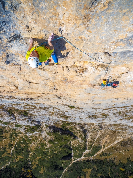 Il Re del Brenta, Paganella, Luca Giupponi, Rolando Larcher - Luca Giupponi durante l'apertura di Il Re del Brenta in Paganella (2022)