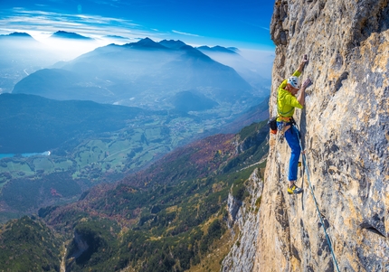 Il Re del Brenta, Paganella, Luca Giupponi, Rolando Larcher - Luca Giupponi durante l'apertura di Il Re del Brenta in Paganella (2022)