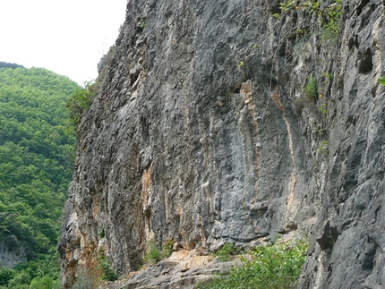 Climbing at Castelbianco, Italy