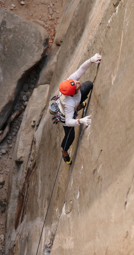 Jonas Schild, Le Voyage, Annot, France - Jonas Schild climbing Le Voyage at Annot in France