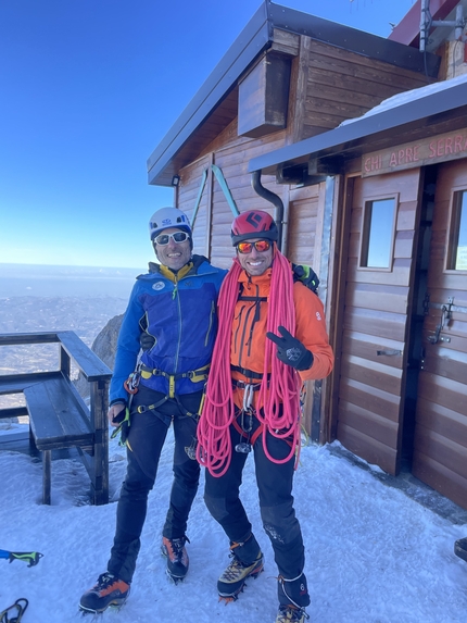 Gran Sasso, Back in black, Riccardo Quaranta, Francesco Del Vecchio - Riccardo Quaranta e Francesco Del Vecchio al Rifugio Franchetti il 06/01/2023 dopo l'apertura della via invernale 'Back in black' allo Sperone Franchetti (Gran Sasso d'Italia)