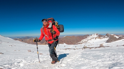 Andrea Lanfri, Aconcagua - Andrea Lanfri in cima all'Aconcagua il 22/01/2023
