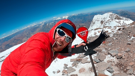 Andrea Lanfri, Aconcagua - Andrea Lanfri on the summit of Aconcagua on 22/01/2023