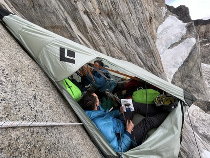 Torres del Paine, Patagonia, South African Route, Imanol Amundarain, Cedar Christensen, Tyler Karow - South African Route, Central Tower, Torres del Paine, Patagonia (Imanol Amundarain, Cedar Christensen, Tyler Karow 01/2023)