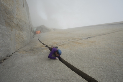 Torres del Paine, Patagonia, South African Route, Imanol Amundarain, Cedar Christensen, Tyler Karow - South African Route, Central Tower, Torres del Paine, Patagonia (Imanol Amundarain, Cedar Christensen, Tyler Karow 01/2023)