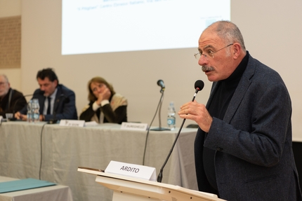 Italian Mountaineering Club, Italy Racial Laws - Stefano Ardito at the Italian Mountaineering Club (CAI) evening in Rome on 25/01/2023