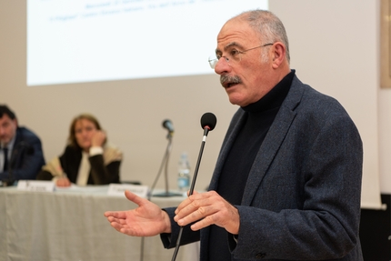 Italian Mountaineering Club, Italy Racial Laws - Stefano Ardito at the Italian Mountaineering Club (CAI) evening in Rome on 25/01/2023