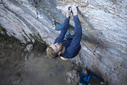 Jakob Schubert, Siurana, Spain - Jakob Schubert climbing at Siurana in Spain