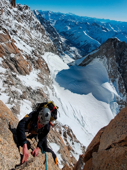 Pilone Centrale del Frêney, Monte Bianco, Richard Tiraboschi, Giuseppe Vidoni - Pilone Centrale del Frêney, Monte Bianco (Richard Tiraboschi, Giuseppe Vidoni 12-14/02/2023)