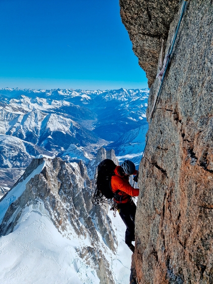 Pilone Centrale del Frêney, Monte Bianco, Richard Tiraboschi, Giuseppe Vidoni - Pilone Centrale del Frêney, Monte Bianco (Richard Tiraboschi, Giuseppe Vidoni 12-14/02/2023)