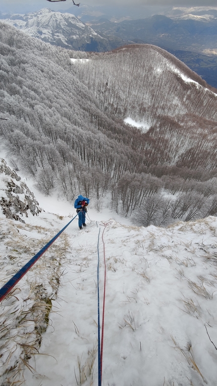 Grotta delle Ciaole, Campitello Matese, Riccardo Quaranta, Nico Caprioli, Antonio Patullo - Riccardo Quaranta in doppia da 'Running free', Grotta delle Ciaole, Campitello Matese