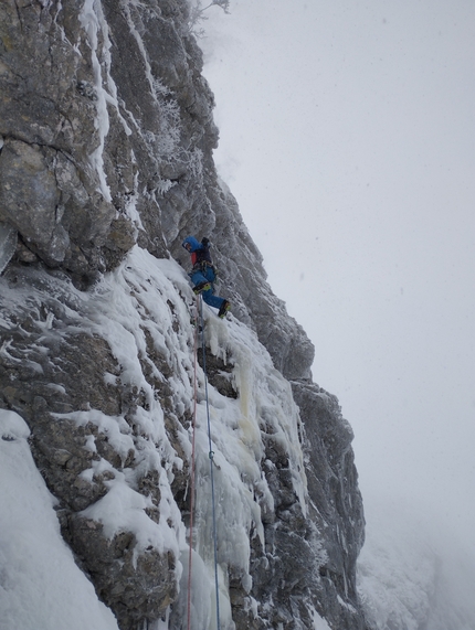 Grotta delle Ciaole, Campitello Matese, Riccardo Quaranta, Nico Caprioli, Antonio Patullo - Riccardo Quaranta sul primo tiro di 'Running free', Grotta delle Ciaole, Campitello Matese
