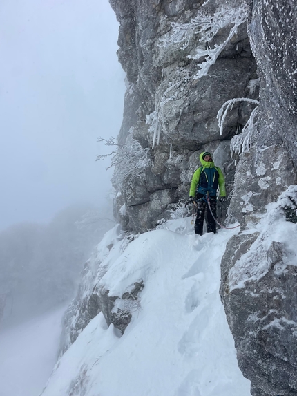 Grotta delle Ciaole, Campitello Matese, Riccardo Quaranta, Nico Caprioli, Antonio Patullo - Nico Caprioli su 'Running free', Grotta delle Ciaole, Campitello Matese