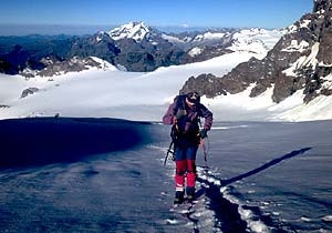 Pizzo Bernina - Pizzo Bernina: In prossimità del Passo del Sasso Rosso