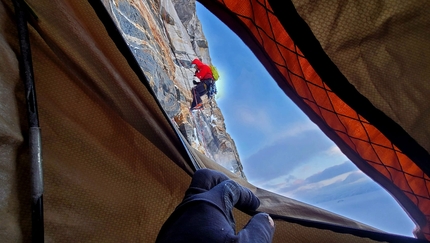 Greenland, Oqatssut Wall, Paweł Hałdaś, Marcin Tomaszewski - First ascent of FRAM, Oqatssut Wall, Greenland (Paweł Hałdaś, Marcin Tomaszewski 10-24/02/2023)