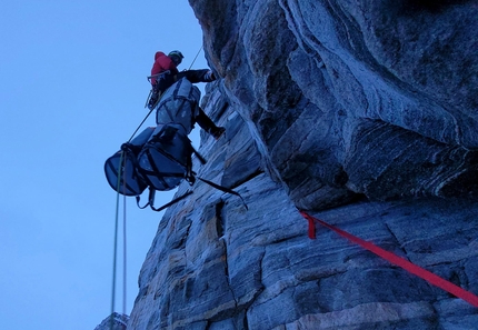 Greenland, Oqatssut Wall, Paweł Hałdaś, Marcin Tomaszewski - First ascent of FRAM, Oqatssut Wall, Greenland (Paweł Hałdaś, Marcin Tomaszewski 10-24/02/2023)