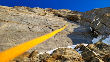 Greenland, Oqatssut Wall, Paweł Hałdaś, Marcin Tomaszewski - First ascent of FRAM, Oqatssut Wall, Greenland (Paweł Hałdaś, Marcin Tomaszewski 10-24/02/2023)