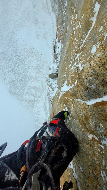 Greenland, Oqatssut Wall, Paweł Hałdaś, Marcin Tomaszewski - First ascent of FRAM, Oqatssut Wall, Greenland (Paweł Hałdaś, Marcin Tomaszewski 10-24/02/2023)