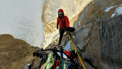 Greenland, Oqatssut Wall, Paweł Hałdaś, Marcin Tomaszewski - First ascent of FRAM, Oqatssut Wall, Greenland (Paweł Hałdaś, Marcin Tomaszewski 10-24/02/2023)