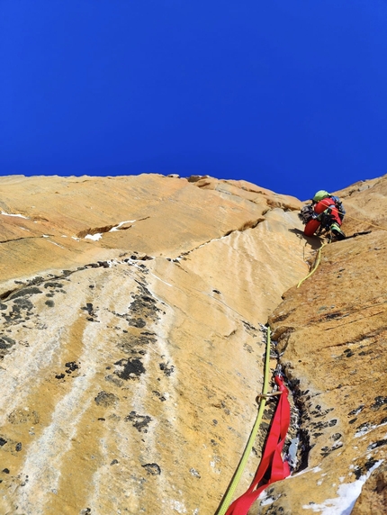 Greenland, Oqatssut Wall, Paweł Hałdaś, Marcin Tomaszewski - First ascent of FRAM, Oqatssut Wall, Greenland (Paweł Hałdaś, Marcin Tomaszewski 10-24/02/2023)