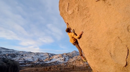 Kevin Jorgeson bouldering at the Buttermilks