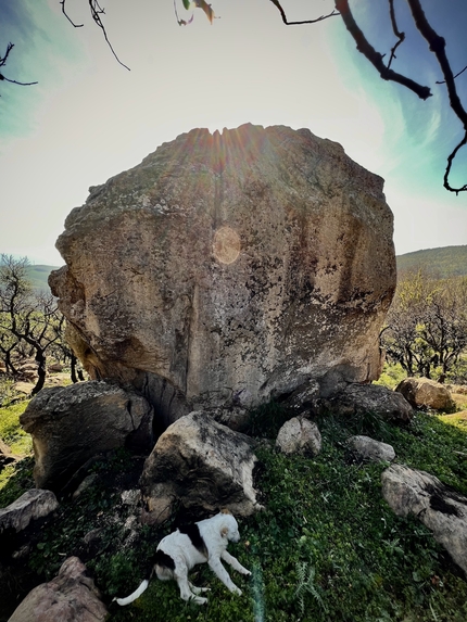 Bosco Scorace, Sicilia, Elias Iagnemma - Boulder al Bosco Scorace in Sicilia