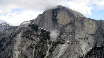 Rockfall on Half Dome in Yosemite