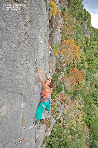 Arrampicata in Sardegna - Cecilia Marchi su Chorus Line, Broadway