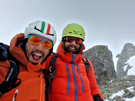 Corno di Casamadre, Tonale, Cristian Candiotto, Mattia Trabucchi - L'apertura di  'A Sinistra del Tradimento' al Corno di Casamadre, Tonale (Cristian Candiotto, Mattia Trabucchi 30/03/2023)