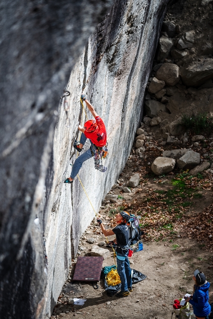 CAI Eagle Team, Club Alpino Italiano - Leonardo Meggiolaro durante le selezioni del CAI Eagle Team ad inizio aprile 2023 in Valle Ossola