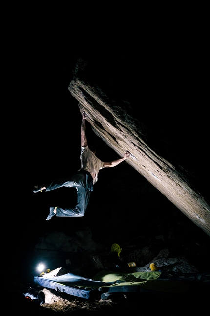 William Bosi, Burden of Dreams, Finland - Will Bosi climbing Burden of Dreams (9A) in Finland