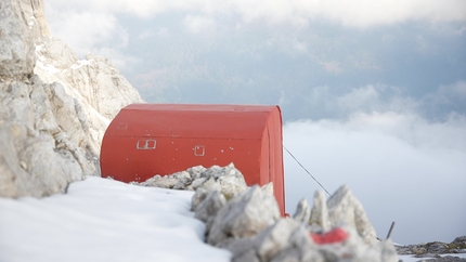 Riccardo Bee, Dolomiti - Bivacco Biasin presso forcella del Pizzon, Monte Agner, Pale di San Lucano, Dolomiti