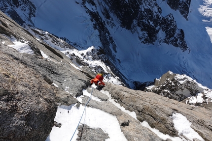 Aiguille du Blaitiere, Tom Livingstone, Rob Smith - Aiguille du Blaitiere parete nordovest (Tom Livingstone, Rob Smith 27-29/01/2023)