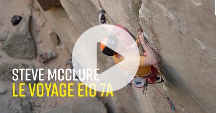 Watch Steve McClure send Le Voyage at Annot