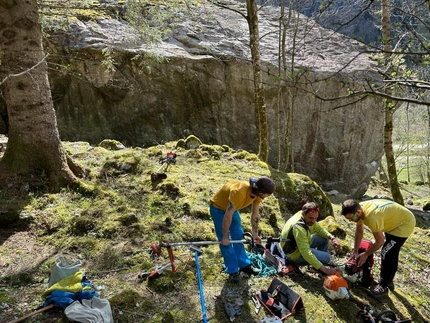 Melloblocco 2023, Val di Mello, Val Masino - Preparativi per il Melloblocco 2023