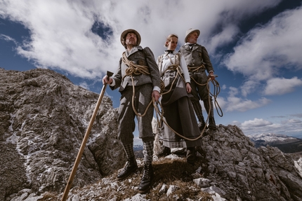 Peter Moser, Pale di San Martino, Dolomiti - Mariano Lott, Antonio Zagonel e Petra Lott per il film Pionieri