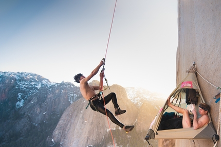 Siebe Vanhee, Dawn Wall, El Capitan, Yosemite - Stories behind images: Siebe Vanhee e Sébastien Berthe tentano la Dawn Wall su El Capitan in Yosemite, gennaio 2022