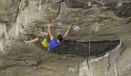 Watch Adam Ondra downclimb Odin's Eye (8c+) at Flatanger