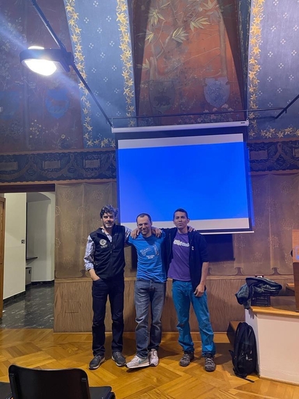 Val di Susa trad - Andrea Giorda, Filippo Ghilardini e Manuel Bissaca al 1° Corso di arrampicata trad in Valle di Susa, 22/04/2023