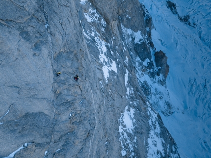 Grandes Jorasses, Direttissima, Punta Walker, Charles Dubouloz, Clovis Paulin, Symon Welfringer  - Charles Dubouloz, Clovis Paulin & Symon Welfringer sulla Direttissima alla Punta Walker della Grande Jorasses (09-13/02/2023)